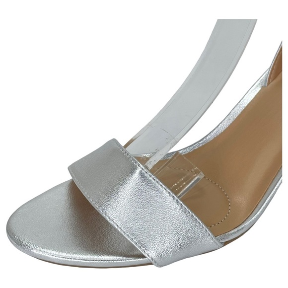 Naturalizer Womens Heels Right 8M Left 7.5M Tinda Soft Silver Leather - Picture 8 of 15